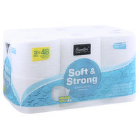 Essential Everyday Bathroom Tissue, Soft & Strong, Mega Rolls, 2-Ply, 12 Each