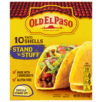 Old El Paso Taco Shells, Stand 'n Stuff, 10 Each