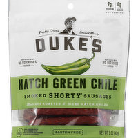 Dukes Smoked Shorty Sausages, Hatch Green Chile, 5 Ounce