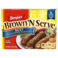 Banquet Brown N Serve Brown ‘N Serve Fully Cooked Beef Sausage Links, 10 Each