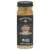 Watkins Seasoning, Organic, Adobo, 4.1 Ounce