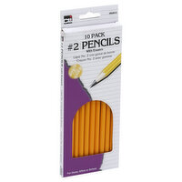 CLi Pencils, with Erasers, No. 2, 10 Pack, 10 Each