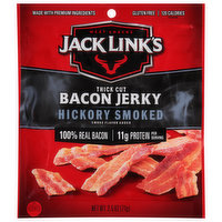 Jack Link's Bacon Jerky, Hickory Smoked, Thick Cut, 2.5 Ounce