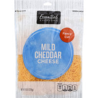 Essential Everyday Cheese, Mild Cheddar, Fancy Cut, 8 Ounce
