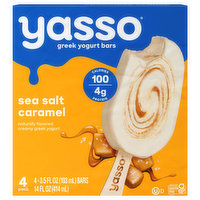 Yasso Greek Yogurt Bars, Sea Salt Caramel, 4 Each