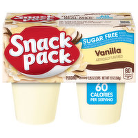 Snack Pack Sugar Free Vanilla Flavored Pudding, 4 Each