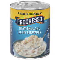 Progresso Soup, Clam Chowder, New England, Rich & Hearty, 18.5 Ounce