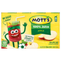 Mott's 100% Juice, Apple, 8 Pack, 8 Each