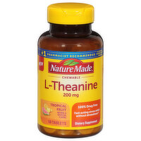 Nature Made L-Theanine, Chewable, 200 mg, Tropical Fruit, Tablets, 50 Each