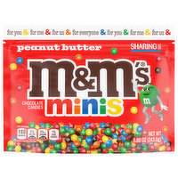 M&M's Chocolate Candies, Peanut Butter, Minis, Sharing Size, 8.6 Ounce