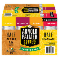 Arnold Palmer Spiked Iced Tea/Lemonade, Half & Half, Variety Pack, 12 Each