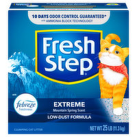 Fresh Step Clumping Cat Litter, Mountain Spring Scent, Extreme, 25 Pound