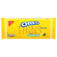 OREO Thins Lemon Creme Sandwich Cookies, Family Size, 13.1 Ounce