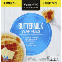 Essential Everyday Waffles, Buttermilk, Family Size, 24 Each