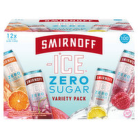 Smirnoff Ice Beer, Zero Sugar, Variety Pack, 12 Pack, 12 Each