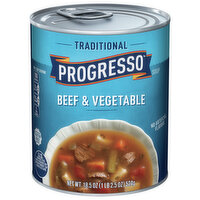 Progresso Soup, Beef & Vegetable, Traditional, 18.5 Ounce