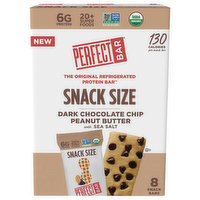 Perfect Bar Protein Bar, Dark Chocolate Chip Peanut Butter with Sea Salt, Snack Size, 8 Each