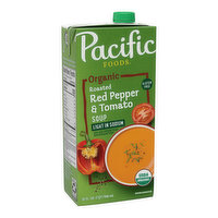 Pacific Foods Organic Light in Sodium Roasted Red Pepper and Tomato Soup, 32 Fluid ounce