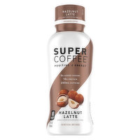 Super Coffee Coffee, Enhanced, Hazelnut Latte, Positive Energy, 12 Fluid ounce