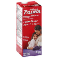 Children's Tylenol Pain+Fever, Oral Suspension,, Grape Flavor, 4 Ounce