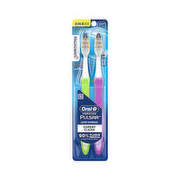 Oral-B Pulsar Toothbrushes, Battery, Soft, 2x Value Pack, 2 Each