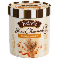 Edy's Slow Churned Ice Cream, Light, Caramel Delight, 1.5 Quart