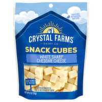 Crystal Farms Cheese Snack Cubes, White Sharp Cheddar, 6 Ounce