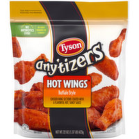 Tyson Any'tizers Bone In Frozen Buffalo Chicken Hot Wings, 22 Ounce