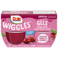 Dole Wiggles Fruit Juice Gels, Cherry, 4 Each