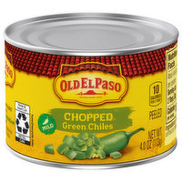 Old El Paso Green Chiles, Chopped, Peeled, Mild, 4 Ounce