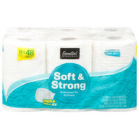 Essential Everyday Bathroom Tissue, Mega Roll, Soft & Strong, 2-Ply, 12 Each