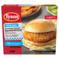 Tyson Tyson Original Chicken Breast Sandwich, 24 oz, 4 ct Box, 4 Each