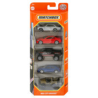 Matchbox Toy Cars, MBX City Drivers, 3+, 5 Each
