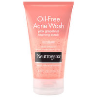 Neutrogena Acne Wash, Pink Grapefruit, Foaming Scrub, Oil-Free, 4.2 Fluid ounce