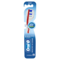 Oral-B Healthy Clean Healthy Clean Toothbrush, Blasts Away Plaque, Soft, 1 Count, 1 Each