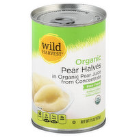 Wild Harvest Organic Pear Halves, 15 Ounce