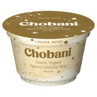 Chobani Yogurt, Greek, Blended, Spiced Holiday Nog, 5.3 Ounce