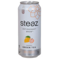 Steaz Green Tea, Organic, Zero Calorie, Peach Mango Flavored, Antioxidant Brew, 16 Fluid ounce