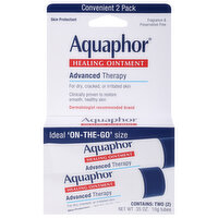 Aquaphor Healing Ointment, Advanced Therapy, Convenient 2 Pack, 2 Each