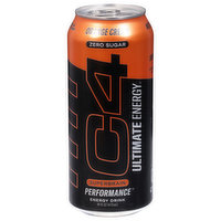 C4 Ultimate Energy Energy Drink, Orange Cream, Zero Sugar, Performance, 16 Fluid ounce