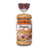 Thomas' Thomas' Cinnamon Swirl Pre-Sliced Bagels, 6 count, 20 oz, 20 Ounce