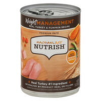 Rachael Ray Nutrish Food for Dogs, Natural, Weight Management, Premium Pate, Real Turkey & Pumpkin Recipe, Adult, 13 Ounce