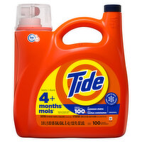 Tide Tide Liquid Laundry Detergent, Original, 100 loads, 132 fl oz, HE Compatible, 132 Fluid ounce