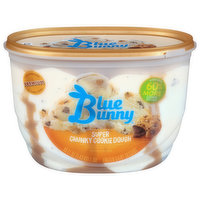 Blue Bunny Frozen Dairy Dessert, Super Chunky Cookie Dough, 46 Ounce