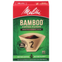 Melitta Coffee Filters, Bamboo, No. 2, 80 Each