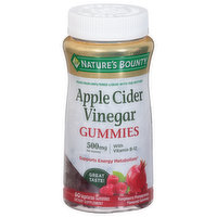 Nature's Bounty Apple Cider Vinegar, 500 mg, Vegetarian Gummies, Raspberry Pomegranate, 60 Each