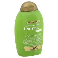 OGX Conditioner, Refreshing Scalp + Teatree Mint, Extra Strength, 13 Ounce
