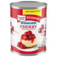 Duncan Hines Wilderness Pie Filling & Topping, No Sugar Added, Cherry, 20 Ounce