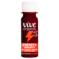 Vive Organic Wellness Shot, Blueberry Ginger, Energy + Immunity, 2 Fluid ounce