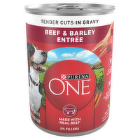 Purina One Dog Food, Beef & Barley Entree, Tender Cuts in Gravy, Adult, 13 Ounce